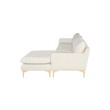 Nuevo Anders Sectional Sofa - Gold Legs