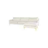 Nuevo Anders Sectional Sofa - Gold Legs