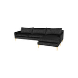 Nuevo Anders Sectional Sofa - Gold Legs