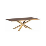 Nuevo Couture Dining Table - Gold and Oak