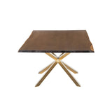 Nuevo Couture Dining Table - Gold and Oak