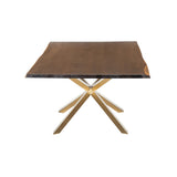 Nuevo Couture Dining Table - Gold and Oak