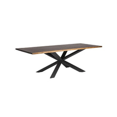 Nuevo Couture Dining Table - Oak - Black Steel Base