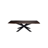 Nuevo Couture Dining Table - Oak - Black Steel Base