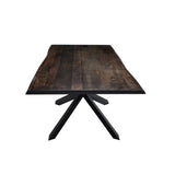 Nuevo Couture Dining Table - Oak - Black Steel Base