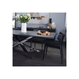 Nuevo Couture Dining Table - Oak - Black Steel Base