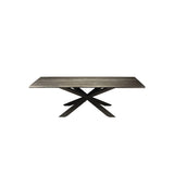 Nuevo Couture Dining Table - Oak - Black Steel Base