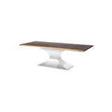 Nuevo Praetorian Wood Top Dining Table 112"