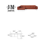 J&M Furniture Hampton Premium Leather Sectional