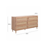 Carmen Cane 6 Drawer Dresser