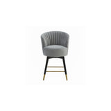 Liana  Velvet Swivel Stool