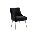 TOV Beatrix Velvet Side Chair - Gold