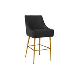 Beatrix  Velvet Counter Stool - Gold Legs