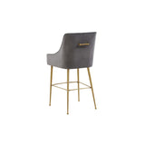 Beatrix  Velvet Counter Stool - Gold Legs