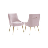 TOV Beatrix Velvet Side Chair - Gold