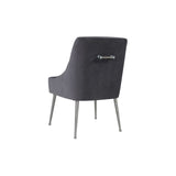 TOV Beatrix Velvet Side Chair - Silver