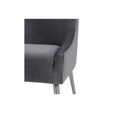 TOV Beatrix Velvet Side Chair - Silver