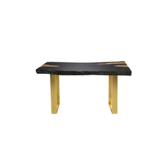 Timber Black and Brass Console