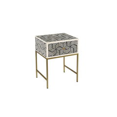 Noire Bone Inlay Side Table