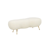 TOV Welsh Faux Sheepskin Bench