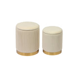 Channeled Storage Ottomans - Set of 2