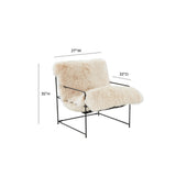 Kimi Natural Genuine Sheepskin Chair