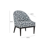 Crystal Velvet Patterned Accent Chair