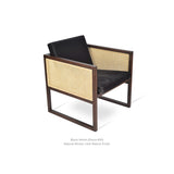 Cube Lounge Chair - Wood and Wicker