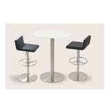 Sohoconcept Dallas Piston Stool - Round Base Stainless