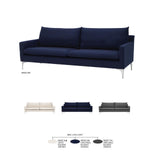 Nuevo Anders Sofa - Silver Legs