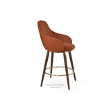 Sohoconcept Gazel Wood Arm Counter  Stool