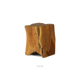 Heavy Cube Teak Side Table