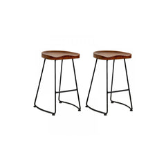 Mod Made Potter Wood Counter Stool Metal Leg - Set of 2