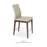 Sohoconcept Pasha Wood Bar Stool - Low Back