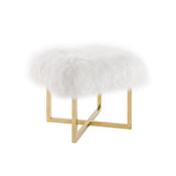 TOV Nomo Sheepskin Bench - Gold Base