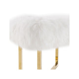 TOV Nomo Sheepskin Bench - Gold Base