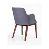 B&T Rift Dining Armchair -  Wood Base