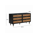 Sierra Noir 6 Drawer Dresser