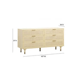 Sierra Buttermilk 6 Drawer Dresser