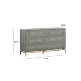 Pesce Shagreen 6 Drawer Dresser