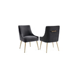 TOV Beatrix Velvet Side Chair - Gold