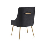 TOV Beatrix Velvet Side Chair - Gold