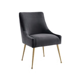 TOV Beatrix Velvet Side Chair - Gold